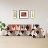Right Aligned 3 Seater Right Aligned Chaise Multicheck Sofa Cover