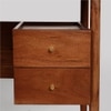 Hewinson Double Solid Wood Desk in Brown Colour Ipiano Finish