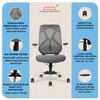 Kepler Brooks Marvel MB Office Desk Chair in Grey Colour