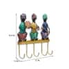 Metal Handpainted Musician Key Holder with 5 Hooks