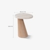 Hump Marble Side Table in Brown Colour