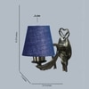 Devansh Metal Electric Wall Light in Antique Gold Colour with Blue Shade Count of 1 Light