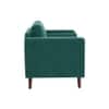 Bruch Boucle Fabric Arm Chair in Green Colour