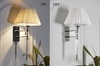 Aberdeenshire Glass and Chrome Wall Light With Off White Cotton Shade