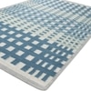 Jaipur Rugs Soft Optical Geometric Wool Dhurrie Rug Blue 6x8 ft