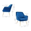 Brodie Metal Accent Chair in Blue Colour