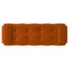 Melon Velvet 5 Feet Ottoman Bench in Orange Color