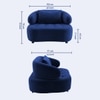 Henry Velvet 1 Seater Sofa Navy Blue Color