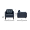 Shlok PU Leather Accent Chair in Blue