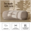 Eliteelegance Wood Ottoman With Upholstery Non Storage Sofa In Grey Colour