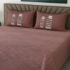 Multicolor Voilet Shade Abstract 400 TC Cotton Flat Super King Size Bedsheet With 2 Pilllow Covers