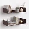 Alivo Floating Bookshelf Brown