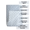 White and Grey Shade Floral Dohar Pure Cotton Single Bed Reversible