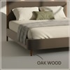 Solara Wave Luxe King Size Bed in velvet With Oak wood Frame & Hydraulic Storage