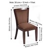 Newport wood Set of 2 Dining Chairs in Taupe Brown Velvet Upholstery with PROVISIONAL TEAK FINISH