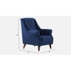 Joplin Solid Wood Accent Chair in Navy Blue Colour
