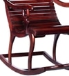 Rajasthani Solid Wood Rocking Chair in Mahogany Colour