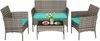 Carry Bird Wicker  Outdoor Set in Grey Colour (2 Seater Sofa, 2 Chairs & 1 Table)