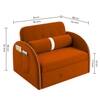 Jayen 1 Seater Pull Out Sofa cum Bed  in Orange Colour
