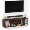 Skiddo Lite Engineered Wood Tv Entertainment Unit Set In Brown Maple & White Finish