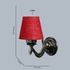 Devansh Metal Electric Wall Light in Antique Gold Colour with Maroon Shade Count of 1 Light