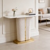 Continental Metal Console Table in Off-White Colour