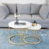 Fabriano Nesting Coffee Table In Gold Finish