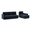Apollo Sofa (Colour : Cobalt, Cushion : Soft, Back Type : Regular, Seating Capacity : Right Aligned 3 Seater + Right Aligned Chaise)