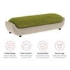 Marko Velvet 2 Seater 4 Feet Ottoman Bench in Mint Green & Cream  Color