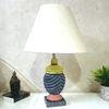 Wing Pink Stone Beige Wooden Table Lamp in Multicolor