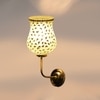 Devansh Metal Electric Wall Light in Gold Colour with Multicolor Shade Count of 1 Light