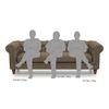 Winchester Essential 3 Seater Fabric Sofa in Dune Colour