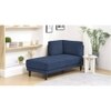 Lacrista Fabric Chaise Lounger in Navy Blue Colour