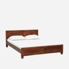 Rehan Solid Wood Queen  Size Bed Without Storage (Honey Finish)