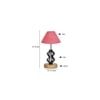 Harlow Pink Jute Table lamp with Wood & Iron Base