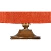Circe Orange Jute Table Lamp with Natural Wood Base