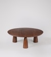 Tiffey Solid Wood Coffee Table In  Dark Brown Finish