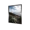 White Green Lighthouse Flowers Coastal Floral Canvas Canvas Wall Prints Set of 1 Multicolor Matte