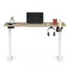 Wrick Solo Height Adjustable Study Table European Oak & White