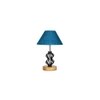 Evelynn Turquoise Jute Table lamp with Wood & Iron Base