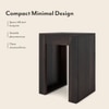 Epsilon Solid Wood Side Table in Mahogany Finish