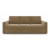 Apollo Sofa Set (Colour : Fawn Velvet, Cushion : Soft, Back Type : Regular, Seater : 3+1+1)