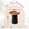 Lustrous Iron Side Table in Gold Colour