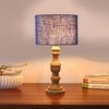 Devansh Blue Jute Table Lamp With Wood Natural Base (7X17.5 Inches)-13