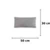 Criss Cross Smokey Grey Decorative Cushion Cover 12 x 20 Inches