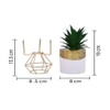 Artificial Agave Plant In White & Gold Pot
