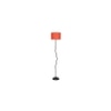 Zara Orange Fabric Floor Lamp with Black Iron Base