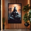 The Castle Decor Lord Shiva Wall Painting Framed Artwork 20x30 Inch Style 1
