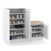 Bennis 25 Pair Shoe Rack in White Finish