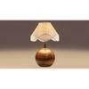 Vintage cotton off-white with Natural Wood Table Lamp